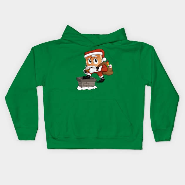 Santa Pancake Kids Hoodie by ASquarePancake